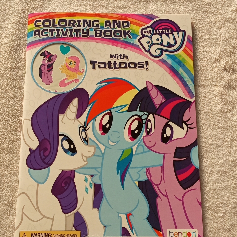 My Little Pony Coloring and Activity Book with Tattoos - Rainbow and Purple